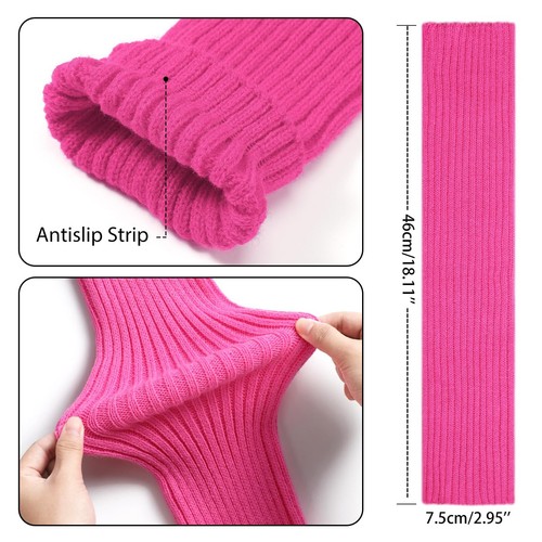 Leg Warmers for Women - Leg Warmers 80s Ribbed Knitted leg warmers y2k for Yo... - Picture 2 of 5