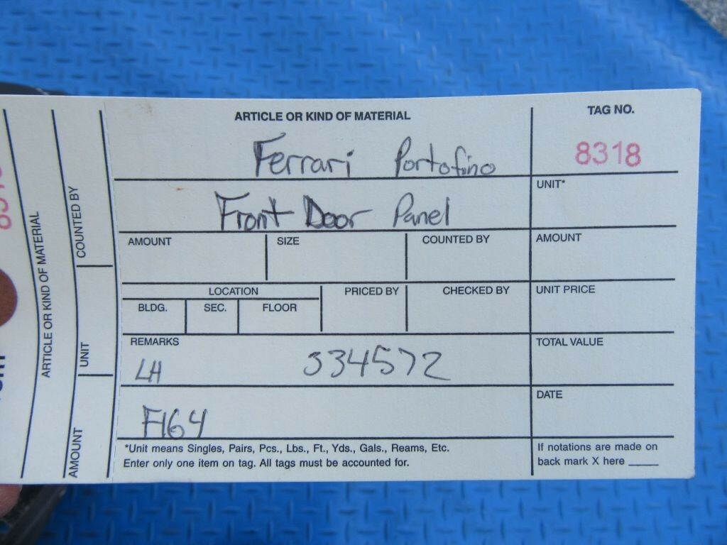 Ferrari Portofino front left door panel #8318