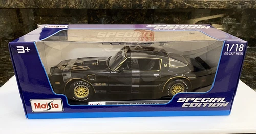 Maisto Pontiac Firebird Trans Am in Black 1:18 Scale Diecast Model Car - NIB