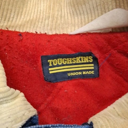 Toughskins By Carhartt Coat Mens XXL Blue Denim Corduroy USA Union Made Vintage  - Picture 4 of 17