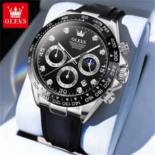 Waterproof Quartz Luminous Luxury OLEVS Watch Men Business Date Strap Men's