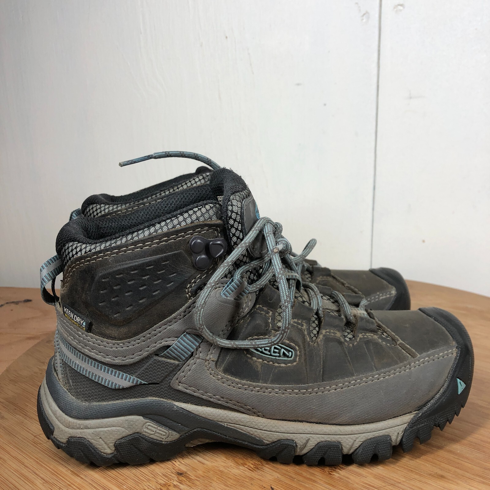 KEEN Stivali da trekking appassionati donna 5 5 targhee II grigi in pelle scarpe da passeggio caviglia