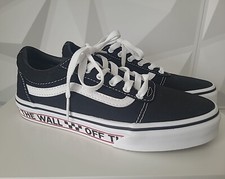 VANS Old Skool Black White Canvas Children Big Kids Boys Girls Shoes Size 3