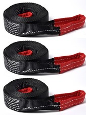 3x 2 9000 Lbs Tow Strap 30 Ft 2x30 Winch Off-road Atv Utv Vehicle Recovery