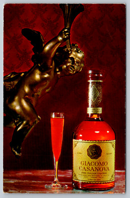 Giacomo Casanova Liqueur NYC Romantic Italy Postcard