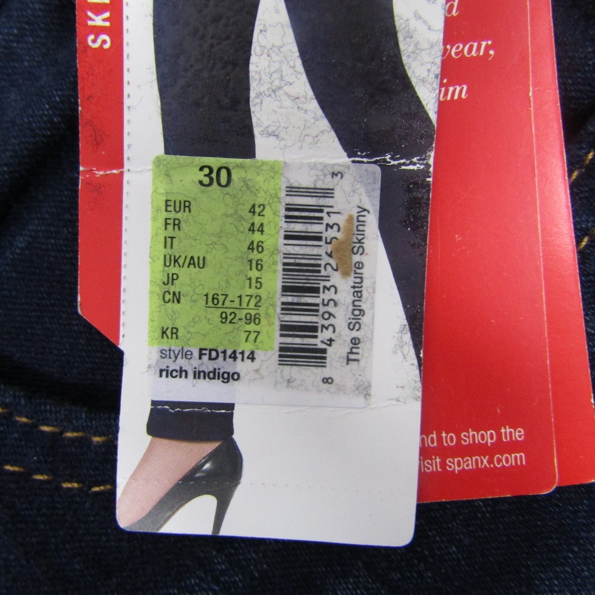 SPANX NEW NWT Womens 30 Signature Skinny Jeans Blue FD1414 Shaping