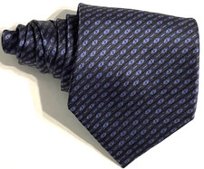 Perry Ellis Portfolio 100 SILK Men's Dark Blue Designer Tie 60" x 4"