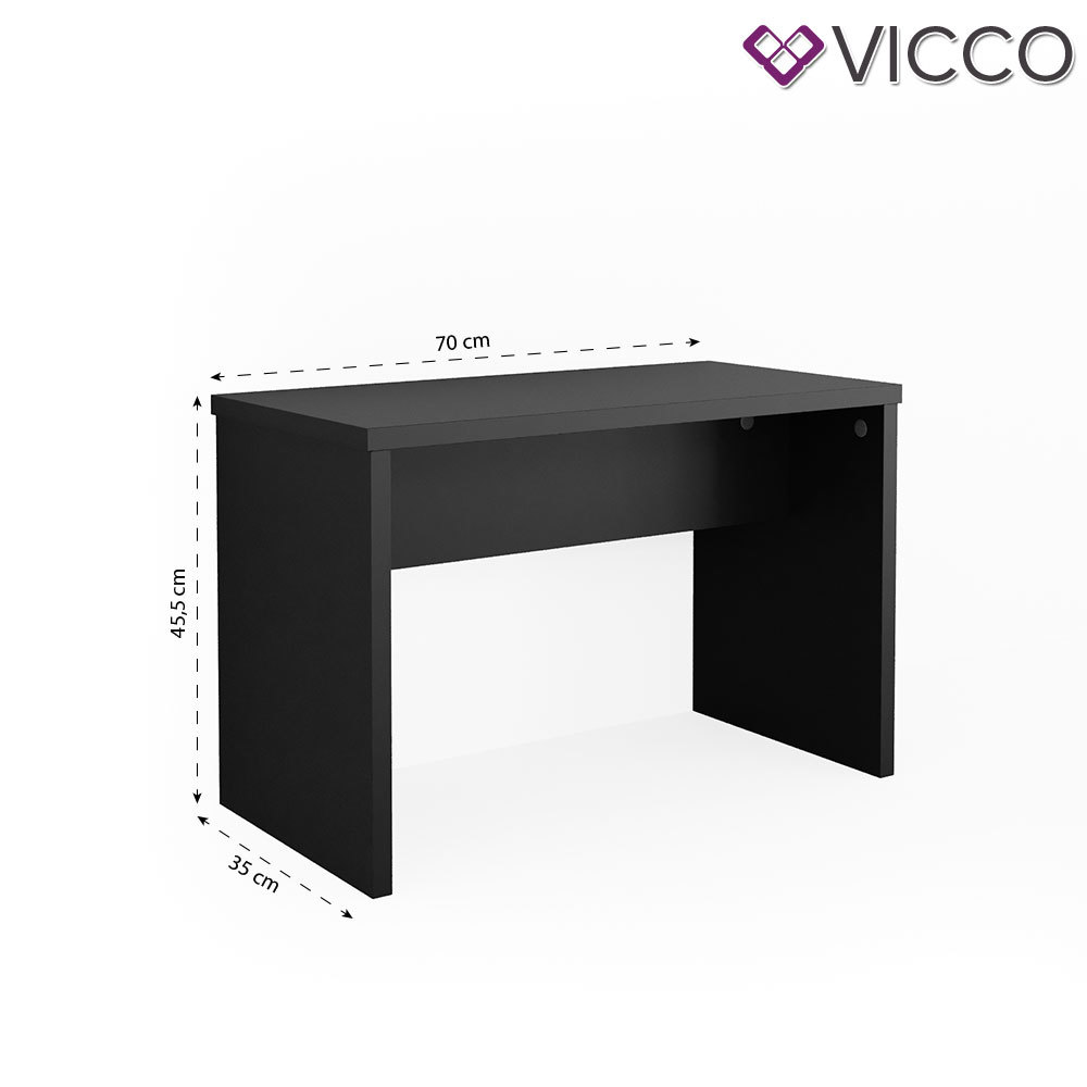 Banc coiffeuse noir idéal pour votre routine maquillage devant le miroir - 3