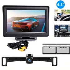 US 4.3-inch LCD screen rearview Bacakup camera reverse parking night vision