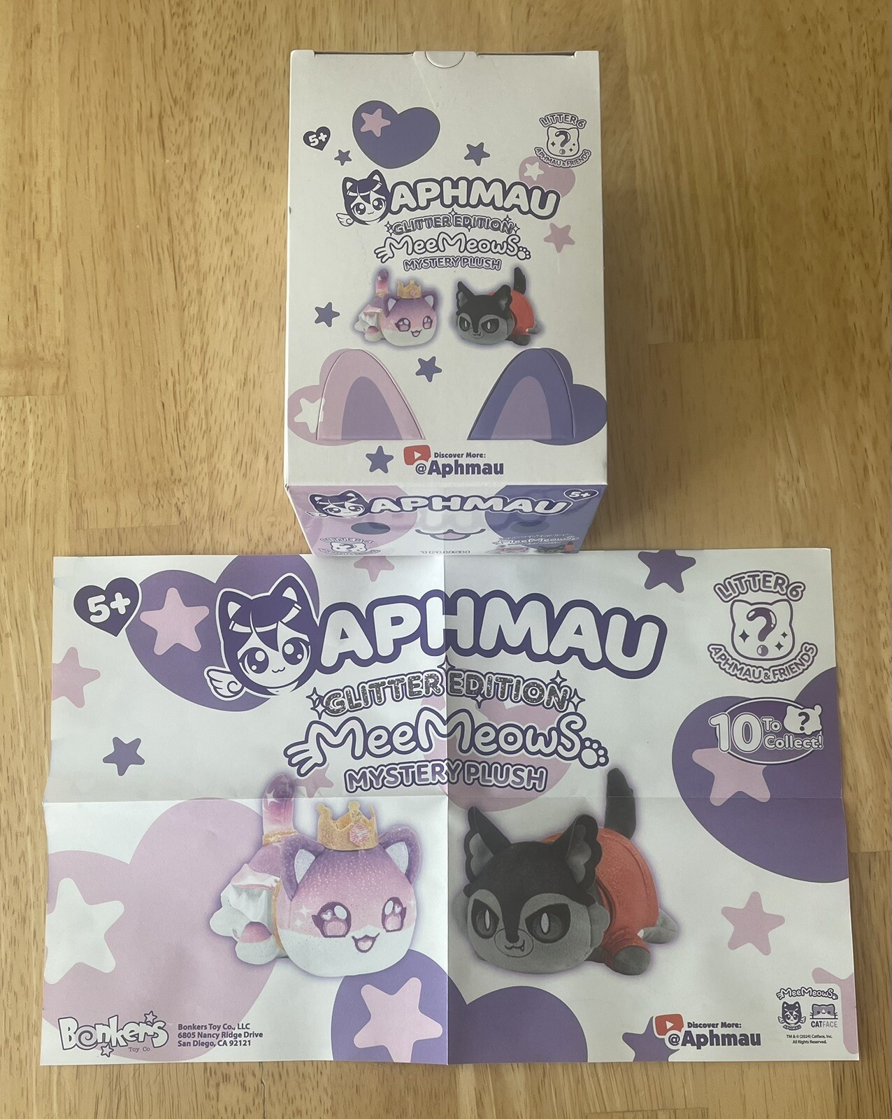 Aphmau MeeMeows - Aphmau Cat - Mystery Plush - Glitter Ed. Litter 6 - Open Box