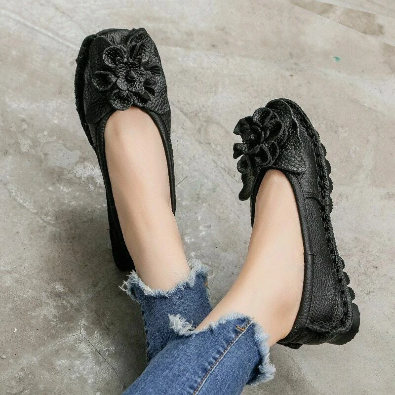 Handmade leather flats sale