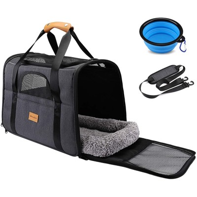 Leichte faltbare Haustiertragetasche mit abnehmbarem Kissen   Elegantes Design