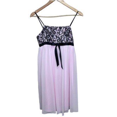 Jessica Mclintock Girls Vintage Pink & Black Chiffon Dress Size 16 | eBay