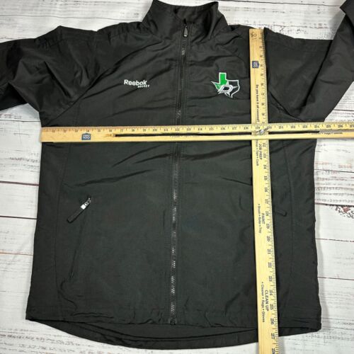 Dallas Stars Reebok Hockey Mens Jacket Size M Black Front Zipper Logo Pockets - Picture 2 of 12