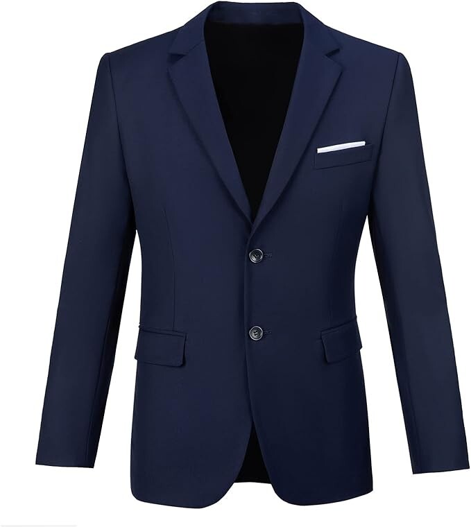 Mens Suit Slim Fit Navy Blue 2 Piece XS 36R 30W Notch Lapel