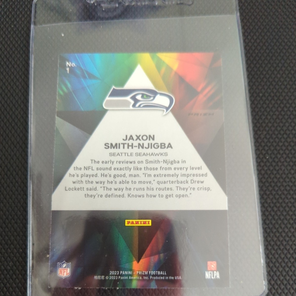 Jaxon Smith-Njigba 2024 Prizm Football Prizmatic Green Cracked Ice