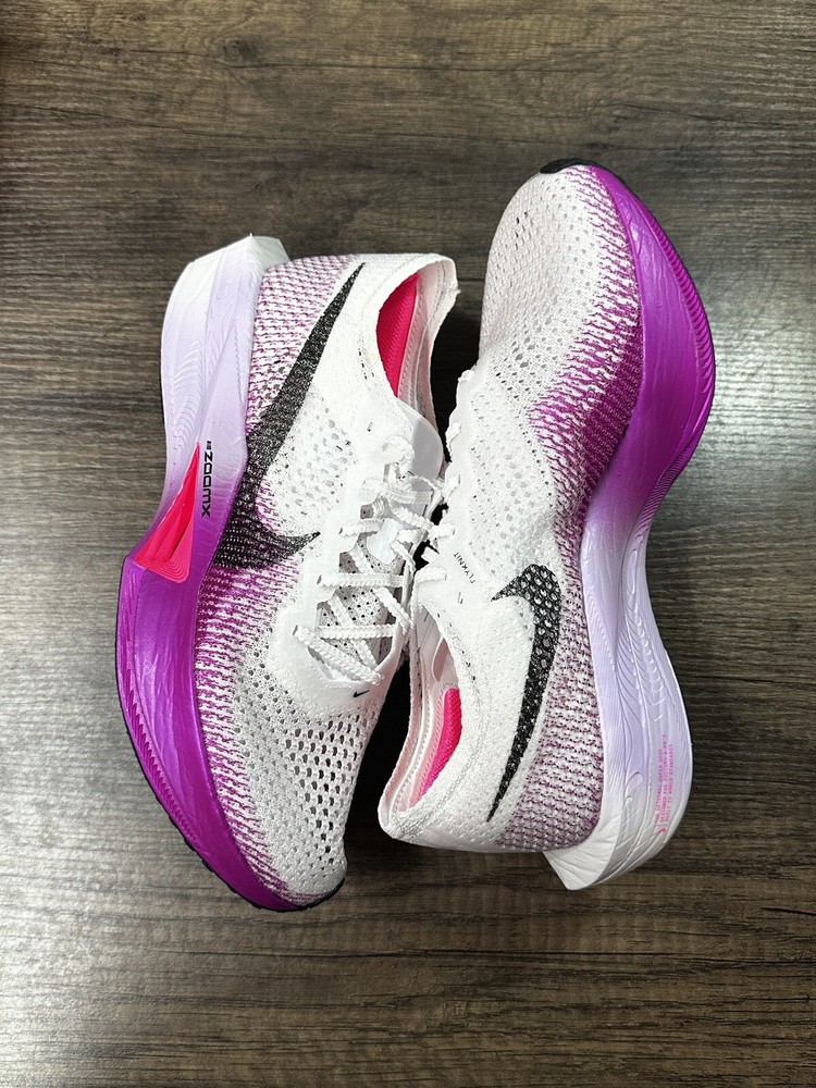 Nike ZoomX Vaporfly Next% 3 White Vivid Purple DV4129-104 Men's Size 11.5 Running Shoes