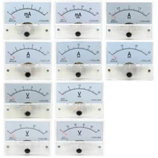 Analog Amp Panel Meter 2-30A 10-50V DC Ammeter Current Voltmeter Voltage 85C1