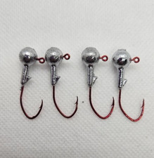 300 1/8 Round w/barb Jig Head Unpainted Eagle Claw Lil Nasty #2 MADE IN THE USA