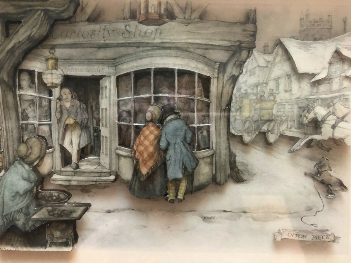 Vintage Anton Pieck Paper Art 3D Shadow Box - 
