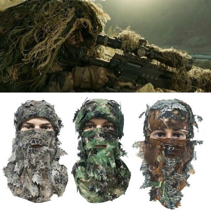 MiOYOOW Ghillie-pak, camouflagepak, 3D-sluipschutterskostuum, ademend, geely pak voor jungle, bosjacht en dieren in het wild