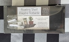 Small Floating Shelf Black with Mounting Screws and Anchors Holds 5 lbs