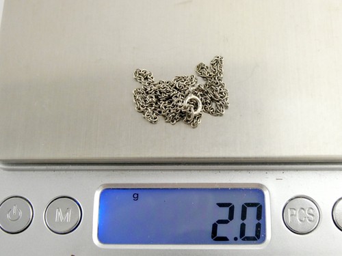 Sterling Silver Cable Chain Necklace 925 17 Inch Length 2g .78mm Thickness - Picture 8 of 9