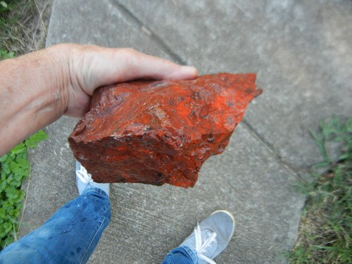 Roccia grezza diaspro rosso per cablaggio/esposizione dal Cile 6 libbre 13,00 once - Foto 5 di 5