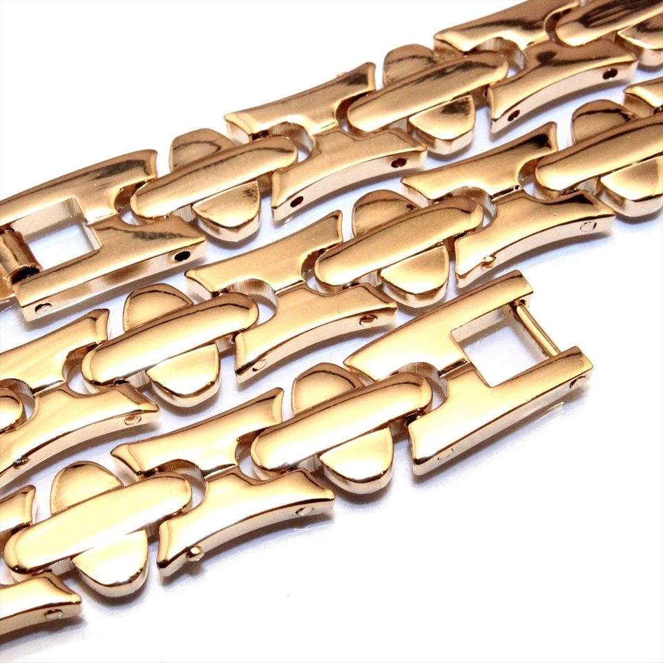 BRACELET GOURMETTE pour homme KEANE en plaqué or 18 carats - L19.5 CM