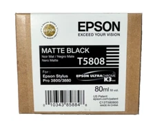 EPSON T5808 MATTE BLACK Ultra Chrome 80ml Stylus Pro 3800 Exp Dec 2015 Sealed