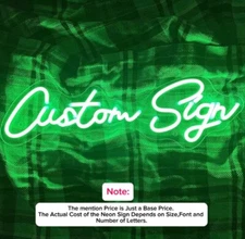 Neon Sign Custom LED Neon Acrylic Back Personalized Text Logo Signs