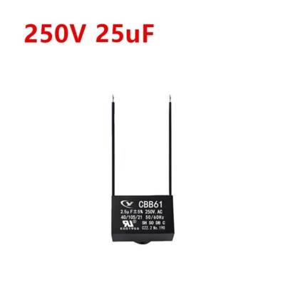 CBB61 25mfd 25uF 250V VAC 50/60Hz Epoxy Resin Sealed Ceiling Fan Capacitor