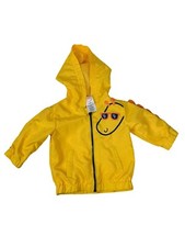 Baby Windbreaker Yellow Dinosaur Hooded Jacket 0-3 Months Wonder Nation
