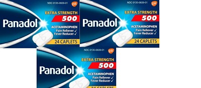Panadol Extra Strength 500mg 24 ea (3 Pack )EXP /2027