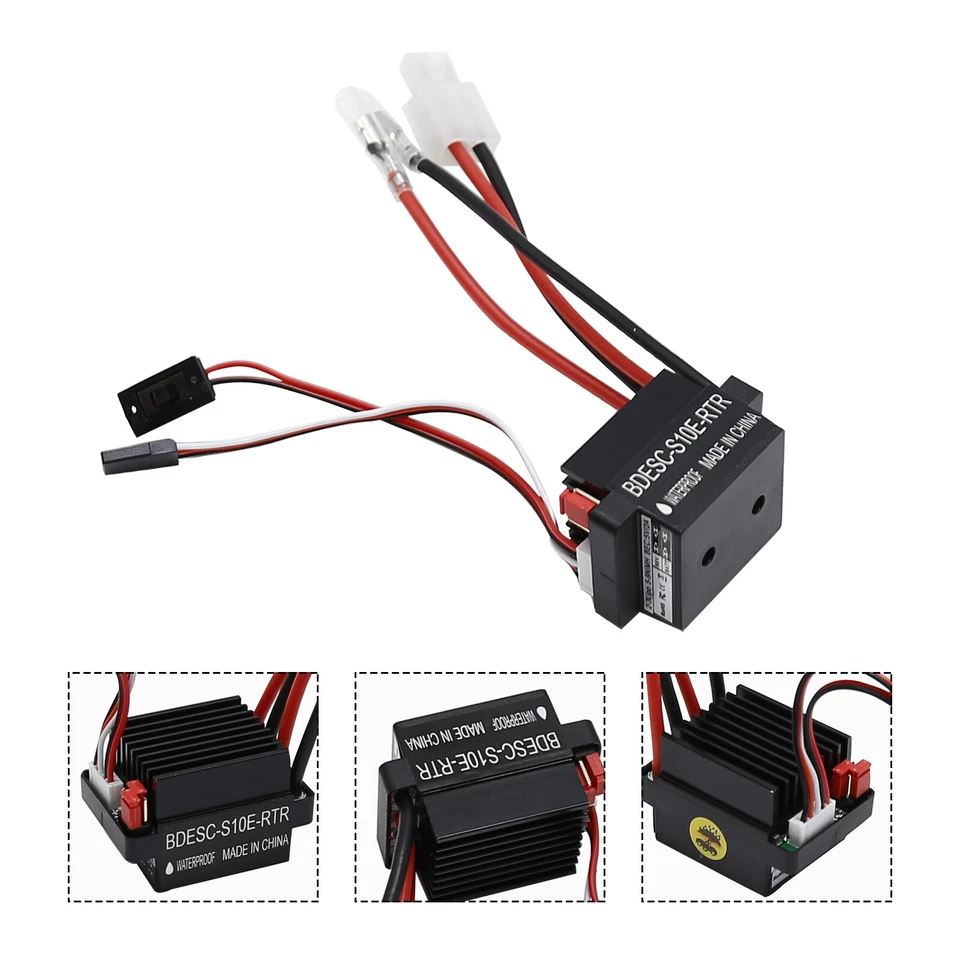 2X Controlador de velocidad cepillado impermeable de alto voltaje para motor de barco de coche radiocontrol 320A Foto 3 de 4