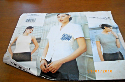 1996 Vogue Sewing Pattern 1822 Anne Klein II 3 Shirts Uncut FF ~  Size 12 - 16