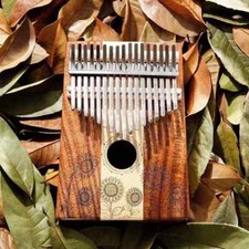 17 Key Kalimba Thumb Piano Finger Mbira Mahogany Wood Keyboard Music Instruments