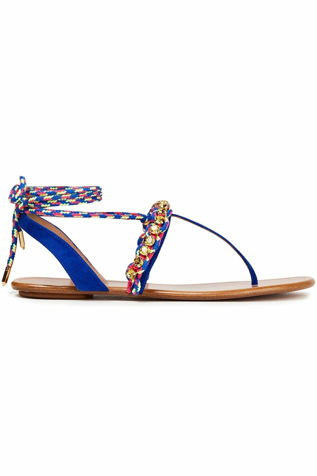 Aquazzura Surf Blue Suede Crystal Embellished Cord Flat Sandals Size 36 5 Ebay Aquazzura Surf Blue Suede Crystal Embellished Cord Flat Sandals Size 36 5 Ebay