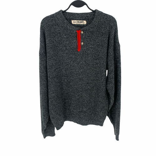Vintage 80s Le Tigre Long Sleeve Henley 