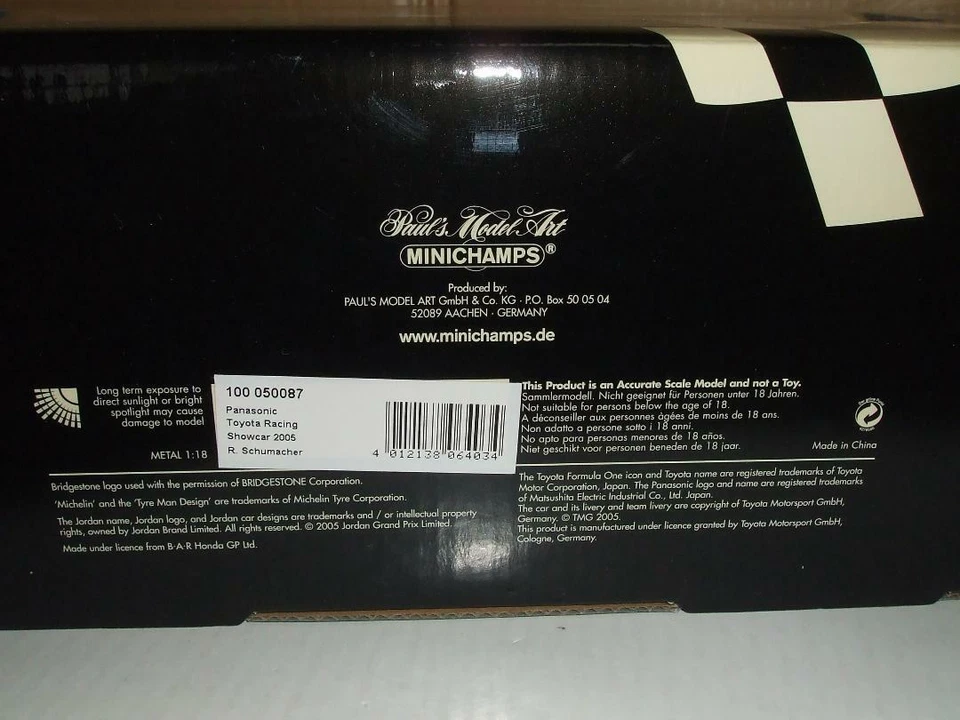 Toyota Racing Showcar 2005 Ralf Schumacher 1:18 Minichamps 1002pcs Limited - Image 4 of 4
