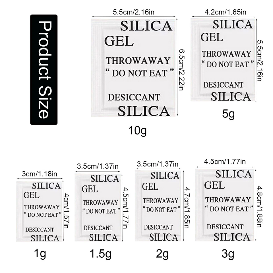 1Gram ~ 10Gram Packed Silica Gel Desiccant Pack Moisture Absorber Packets ﻿ - Image 2 of 4