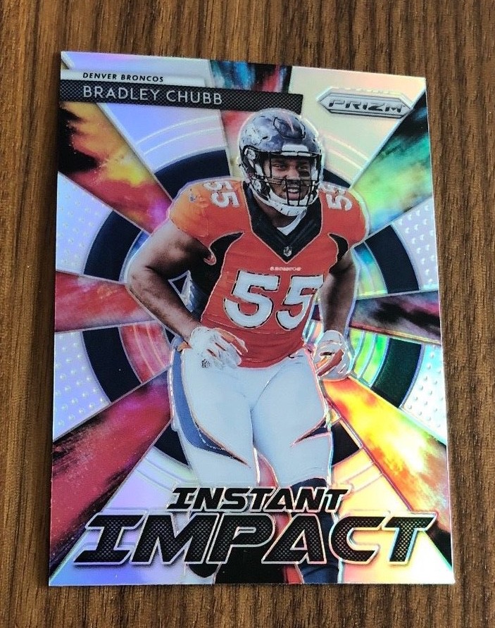 2018 Prizm BRADLEY CHUBB RC Instant Impact #4 Silver Prizms Broncos Rookie