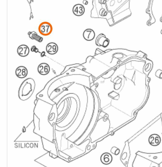 NEW OEM KTM CONTACT SCREW M10 STEEL 625 640 ADVENTURE SMC LC4