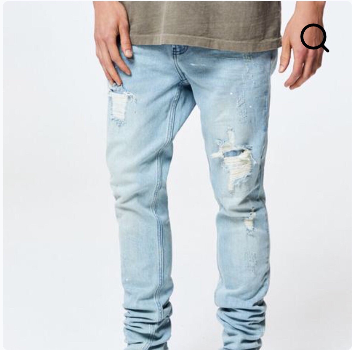 stacked skinny jeans