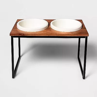 Modern elevated top dog bowls