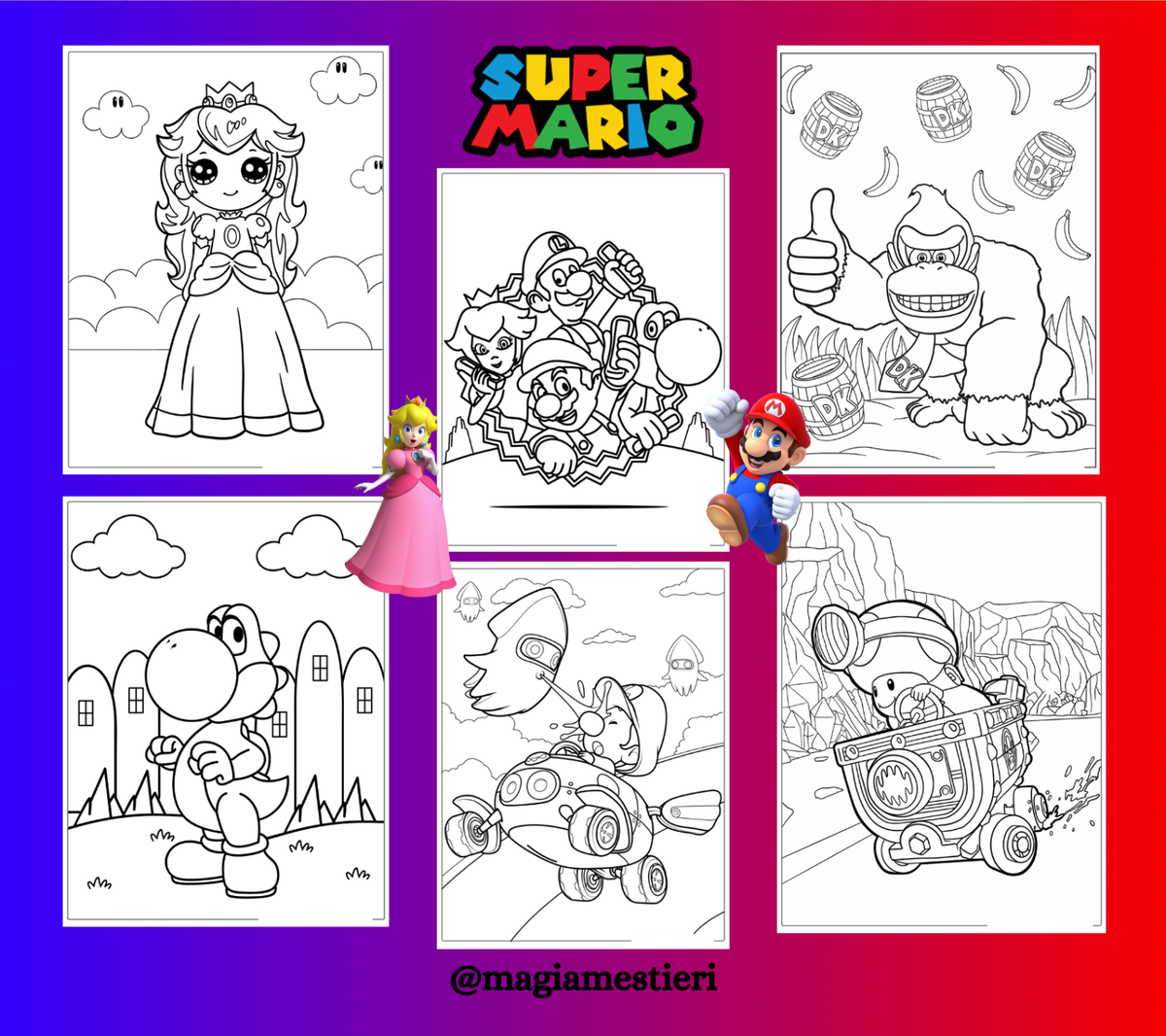 Super Mario World Coloring Pages Cats