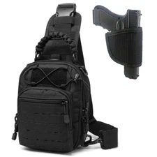 Tactical Gun Bag Concealed Carry Crossbody Shoulder Chest Pack Bag for Handguns
