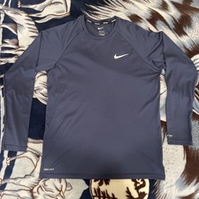 Nike Essential Hydroguard Swim Shirt UPF 40 Midnight Blue NESSA587-440 Men's M