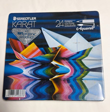 STAEDTLER Karat Aquarell 24-Color Watercolor Pencils Set, Multicolor Tin