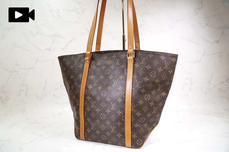 LOUIS VUITTON Sac Shopping M51108 Monogram Canvas Tote Bag Brown Vintage Auth